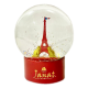 Original Red Eiffel Snow Globe 