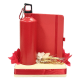 Red Notebook & Water Bottle