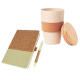 Eco-Neutral Cork Notebook with Pen & Wheat Straw Mug 