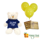 Get Well Teddy, Belgian Chocs & Balloons