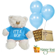 It's A Boy Teddy, Belgian Chocs & Balloons