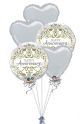 Happy Anniversary Balloon Silver Bouquet 