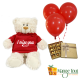 Missing You Teddy, Belgian Chocs & Balloons