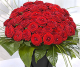 50 Upper Class Red Roses & Pearls