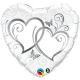 Entwined Hearts Silver Heart Foil Balloon